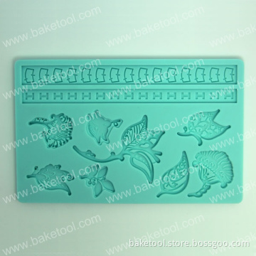 Different Beautiful Flowers Silicone Mold for Cake Decoration